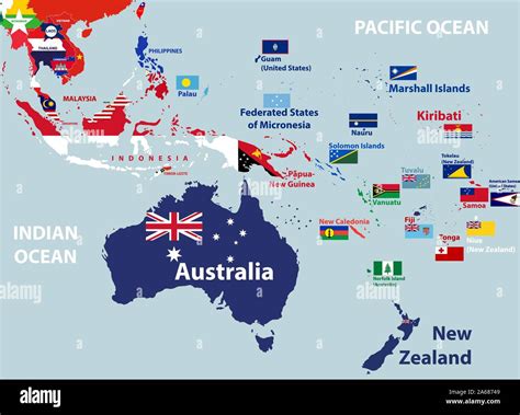 countries east of australia.